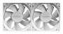 Tacens Anima AF8X2W Pack de 2 Ventiladores para PC 80mm Ultrasilencioso (14 dB), Color Blanco, con Rodamientos FLUXUS, 1800 RPM, 12V - Refrigeración Carcasa