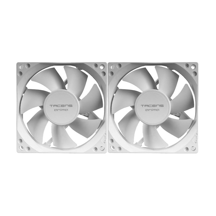Tacens Pack de 2 Ventiladores AF8X2W Blanco de 80 mm