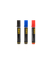 Bi-Office Marcador PE4004 Punta Redonda Negro, Azul, Rojo - Paquete de 3 piezas