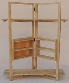 DKD Home Decor Estantería Mango y MDF Natural 130x35x160 cm