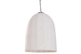 DKD Home Decor Lámpara de Techo Campana de Algodón y Hierro 50x50x70 cm