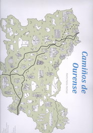 AIRA EDITORIAL, Camiños de Ourense: Mapa para pintar - AIRA EDITORIAL