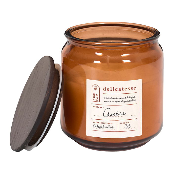 Home Deco Factory Vela Perfumada Tarro Cocooning Vidrio Tapa Pino Altura 9,6 cm
