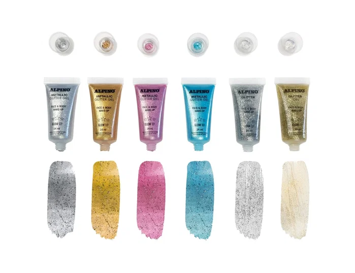 Alpino Expositor de Maquillaje Glitter Gel con 36 Unidades Surtidas