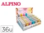Alpino Expositor Gel Maquillaje 24 Glitter Gel Metálico + 12 Glitter Gel