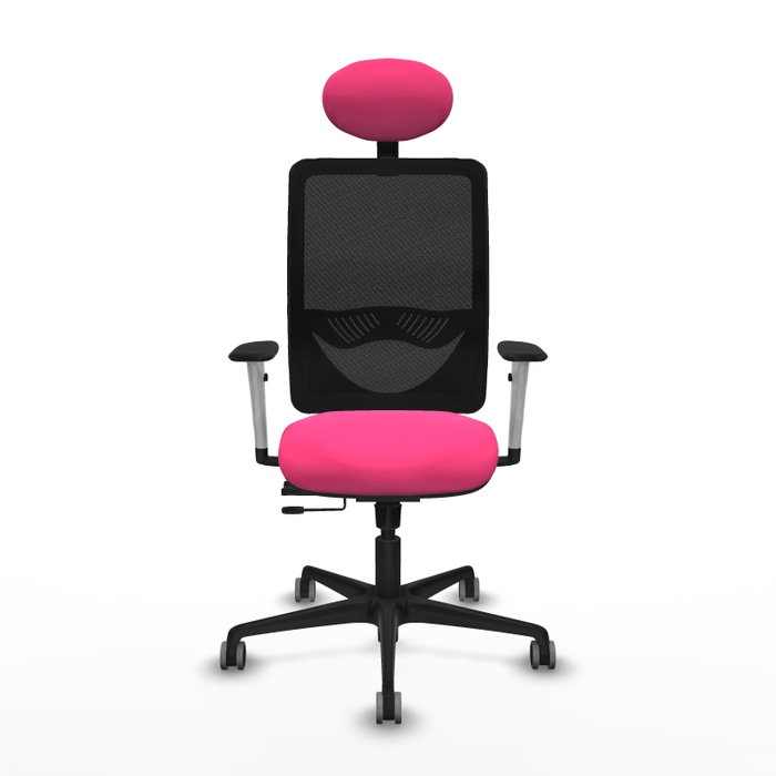 PIQUERAS Y CRESPO Silla de oficina Zulema Rosa y Negro con Mecanismo Sincro/Traslack PIQUERAS Y CRESPO Silla de oficina Zulema Rosa y Negro con Mecanismo Sincro/Traslack