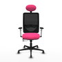 PIQUERAS Y CRESPO Silla de oficina Zulema Rosa y Negro con Mecanismo Sincro/Traslack