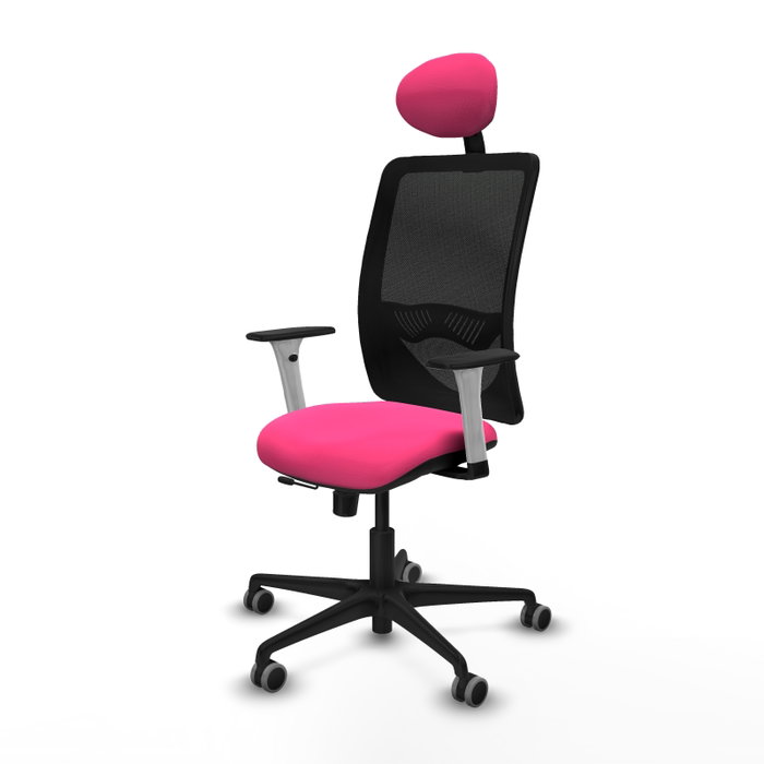 PIQUERAS Y CRESPO Silla de oficina Zulema Rosa y Negro con Mecanismo Sincro/Traslack PIQUERAS Y CRESPO Silla de oficina Zulema Rosa y Negro con Mecanismo Sincro/Traslack