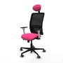 PIQUERAS Y CRESPO Silla de oficina Zulema Rosa y Negro con Mecanismo Sincro/Traslack