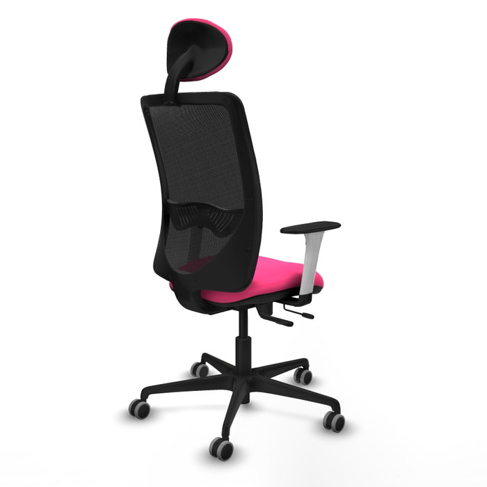 PIQUERAS Y CRESPO Silla de oficina Zulema Rosa y Negro con Mecanismo Sincro/Traslack PIQUERAS Y CRESPO Silla de oficina Zulema Rosa y Negro con Mecanismo Sincro/Traslack