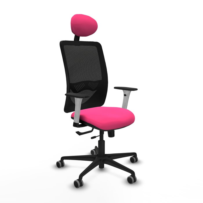 PIQUERAS Y CRESPO Silla de oficina Zulema Rosa y Negro con Mecanismo Sincro/Traslack PIQUERAS Y CRESPO Silla de oficina Zulema Rosa y Negro con Mecanismo Sincro/Traslack