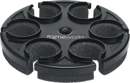 FRAMEWORKS Bandeja Para 6 Micrófonos - Soporte para Pie de Micrófono, Capacidad 4 kg, Dimensiones 181,10 x 181,10 x 28,70 mm