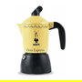 Bialetti ORZO EXPRESS Cafetera Italiana de Aluminio Negro y Amarillo para 2 Tazas