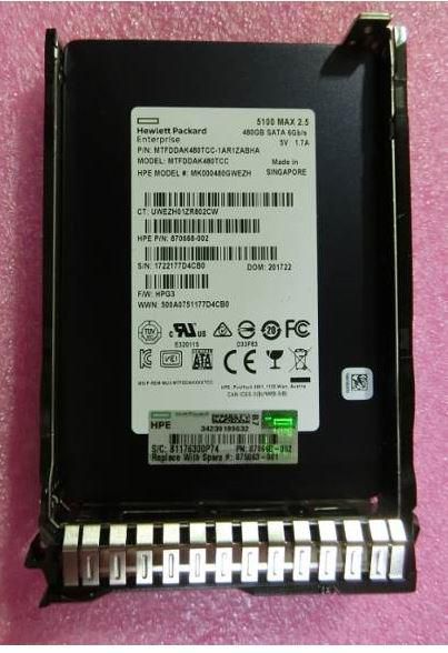 Hewlett Packard Enterprise Disco Duro 480GB, 2.5", SATA III, MU, SFF, SC