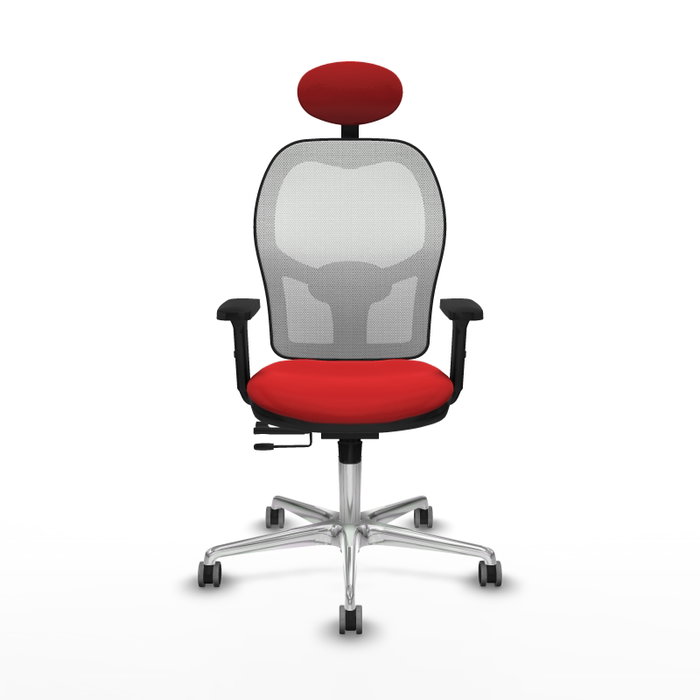 PIQUERAS Y CRESPO Silla de oficina Jorquera con mecanismo Sincro/Traslack Rojo y Blanco PIQUERAS Y CRESPO Silla de oficina Jorquera con mecanismo Sincro/Traslack Rojo y Blanco