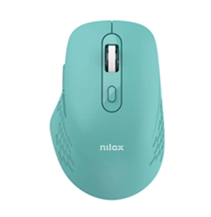 Nilox Ratón Óptico Dual Wireless Bluetooth + USB Type-A 1600 DPI 6 Botones Color Cian Verde para Oficina Nilox Ratón Óptico Dual Wireless Bluetooth + USB Type-A 1600 DPI 6 Botones Color Cian Verde para Oficina