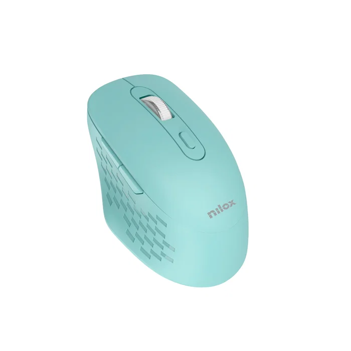Nilox Ratón Óptico Dual Wireless Bluetooth + USB Type-A 1600 DPI 6 Botones Color Cian Verde para Oficina Nilox Ratón Óptico Dual Wireless Bluetooth + USB Type-A 1600 DPI 6 Botones Color Cian Verde para Oficina