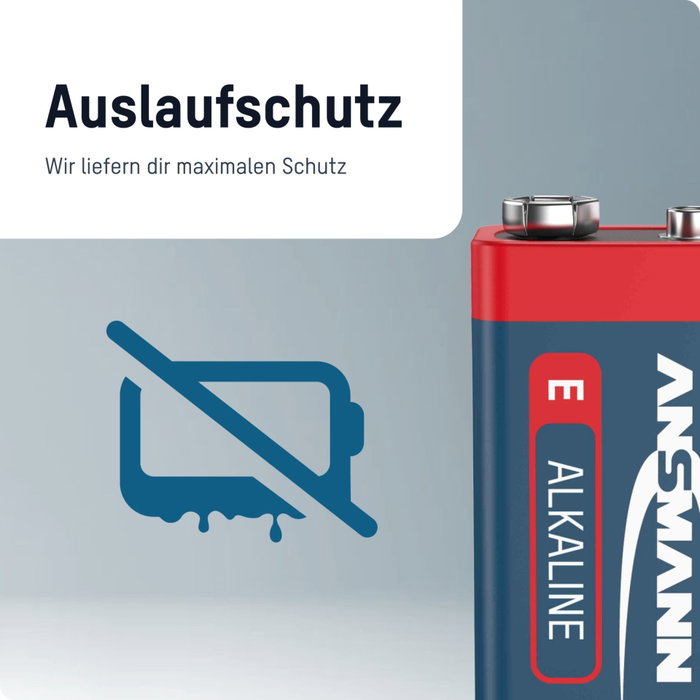 Ansmann 1x2 Alkaline 9V-Block red-line