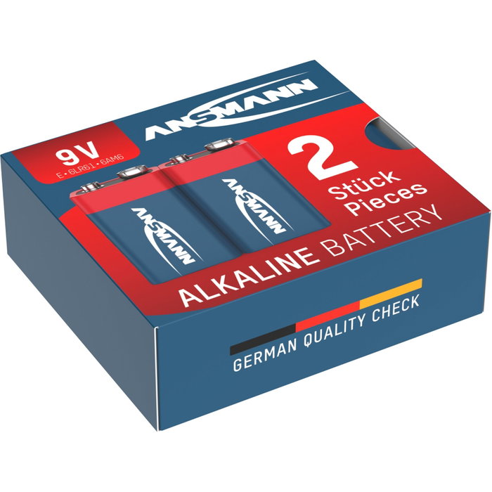 Ansmann 1x2 Alkaline 9V-Block red-line