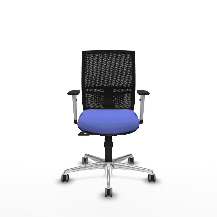 PIQUERAS Y CRESPO Silla de oficina Yunquera con mecanismo Sincro, Azul claro y Negro