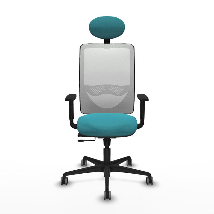 PIQUERAS Y CRESPO Silla de oficina Zulema con mecanismo Sincro/Traslack, Turquesa y Blanco PIQUERAS Y CRESPO Silla de oficina Zulema con mecanismo Sincro/Traslack, Turquesa y Blanco