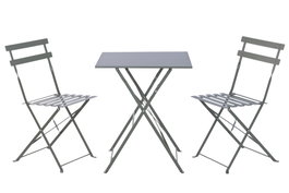 DKD Home Decor Mesa Terraza Y Jardin Verde 60 x 71 x 60 cm Set de 3 Metal