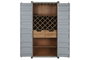DKD Home Decor Botellero Vintage Gris Metal y MDF 41 x 157.5 x 76.5 cm