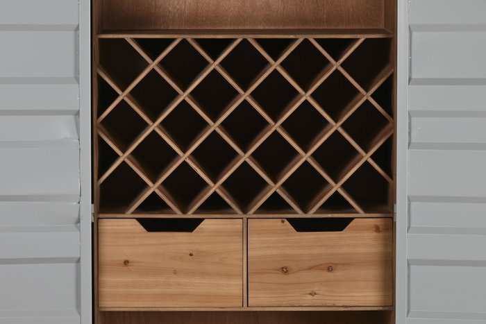 DKD Home Decor Botellero Vintage Gris Metal y MDF 41 x 157.5 x 76.5 cm DKD Home Decor Botellero Vintage Gris Metal y MDF 41 x 157.5 x 76.5 cm