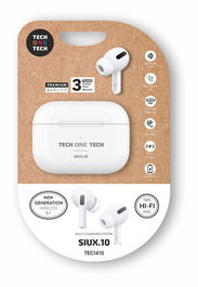 Auriculares Tech-One-Tech Siux.10 Bluetooth Microfono Integrado Blanco