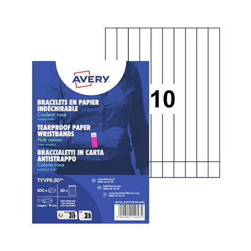 AVERY Zweckform Eintrittsbänder rosa, 500 unidades AVERY Zweckform Eintrittsbänder rosa, 500 unidades