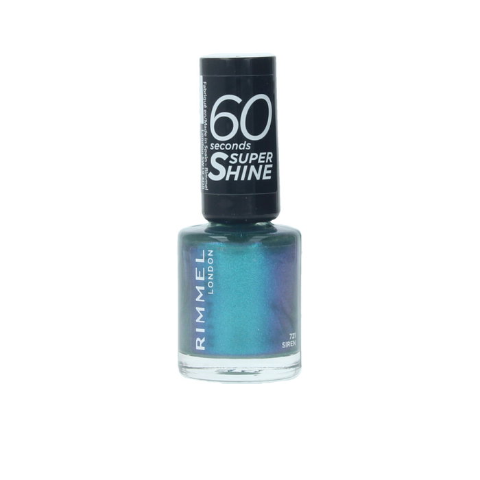 Rimmel London 60 Seconds Super Shine Esmalte de Uñas #721 Siren 8 ml - Secado Rápido, Acabado Brillante Rimmel London 60 Seconds Super Shine Esmalte de Uñas #721 Siren 8 ml - Secado Rápido, Acabado Brillante