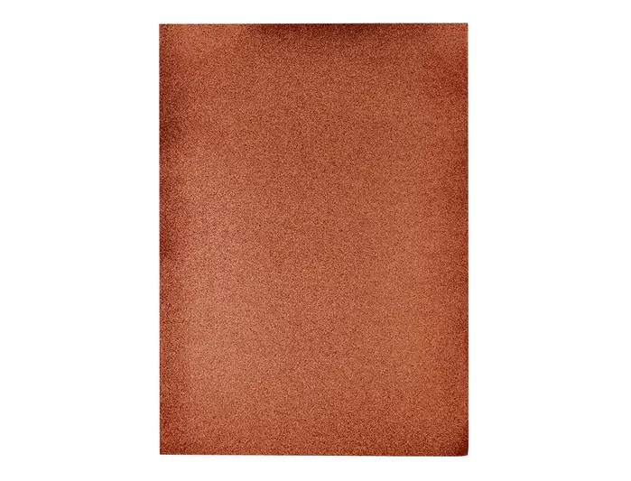 Liderpapel Goma eva con purpurina biodegradable Marrón 50x70cm 2 mm