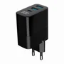Gembird TA-UC-PDQC30LCD-BK-02 Cargador Rápido GaN 30W USB PD QC 3.0 3 Puertos con Pantalla LCD Negro