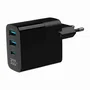 Gembird TA-UC-PDQC30LCD-BK-02 Cargador Rápido GaN 30W USB PD QC 3.0 3 Puertos con Pantalla LCD Negro