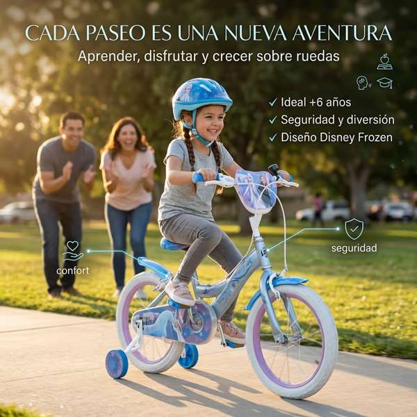 Huffy Bicicleta Frozen 16" para Niñas 5 a 8 Años - Producto en Español Huffy Bicicleta Frozen 16" para Niñas 5 a 8 Años - Producto en Español