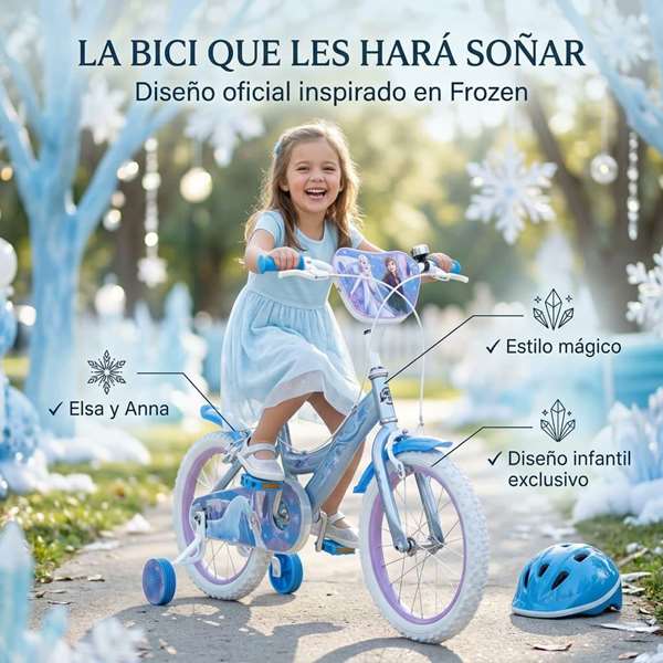 Huffy Bicicleta Frozen 16" para Niñas 5 a 8 Años - Producto en Español Huffy Bicicleta Frozen 16" para Niñas 5 a 8 Años - Producto en Español