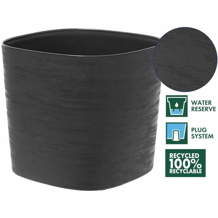 Garden Id Maceta con reserva de agua Respect Negro-Anth 20 x 20 cm Garden Id Maceta con reserva de agua Respect Negro-Anth 20 x 20 cm