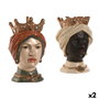 DKD Home Decor Lámpara de Sobremesa Cabeza Siciliana Multicolor