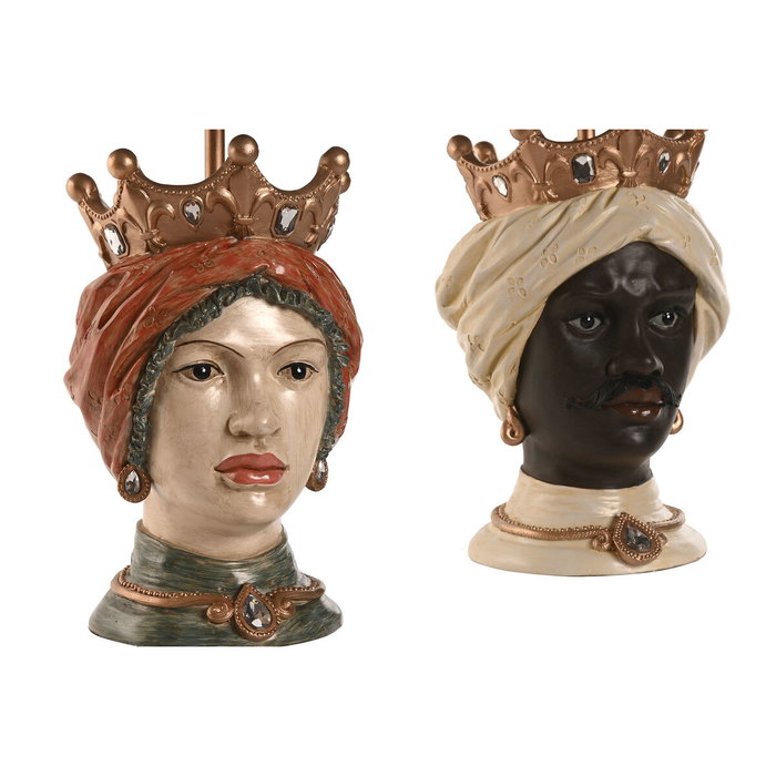 DKD Home Decor Lámpara de Sobremesa Cabeza Siciliana Multicolor DKD Home Decor Lámpara de Sobremesa Cabeza Siciliana Multicolor