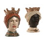 DKD Home Decor Lámpara de Sobremesa Cabeza Siciliana Multicolor