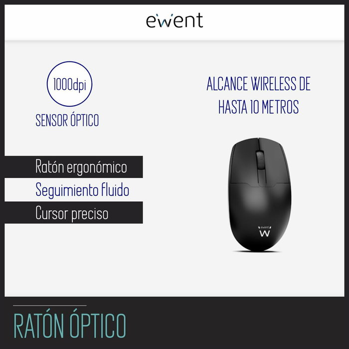 EWENT EW3281 Combo Teclado y Ratón Inalámbrico Negro EWENT EW3281 Combo Teclado y Ratón Inalámbrico Negro