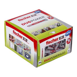 Fischer DuoPower 6x50 100 Stück - Universaldübel-Sortiment, 6 x 50 mm
