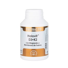 EQUISALUD HOLOVIT D3+K2 con magnesio y membrana huevo 180cap