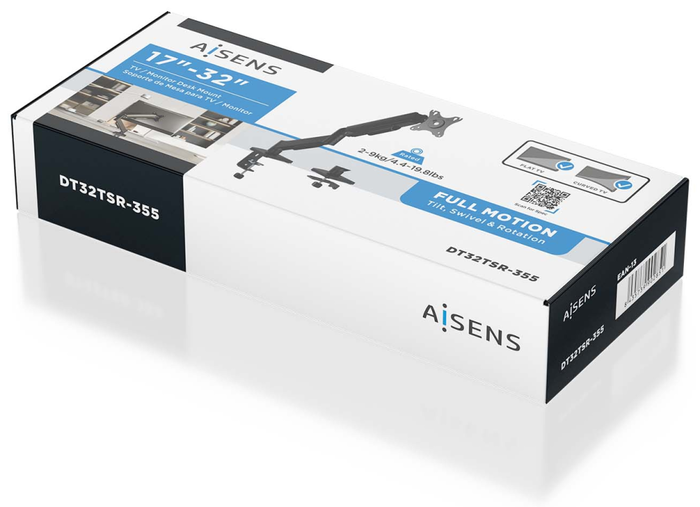 Aisens Soporte de Mesa Eco Contrapeso DT32TSR-355 para Monitor/TV 17-32 pulgadas