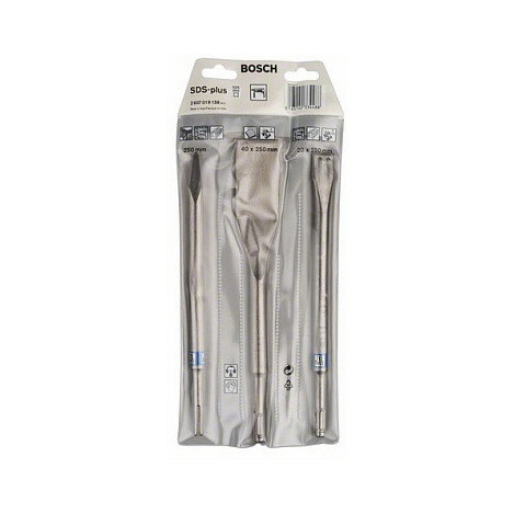 Bosch Set de cinceles SDS-plus Long Life, 3 piezas
