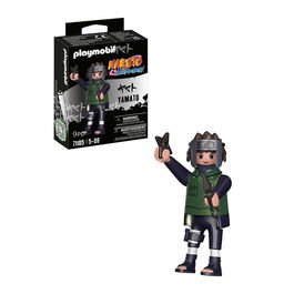 Playmobil Naruto Shippuden Yamato Figura de Personaje Anime con Chaleco Verde, Kunai y Bastón