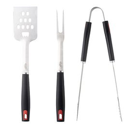 ADLER Set de Utensilios para Grill con Espátula, Pincho y Pinzas