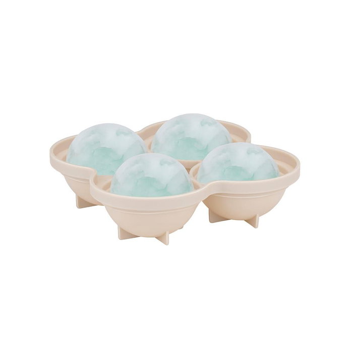 Alpina Cubitera para 4 Hielos Esféricos de Silicona, Colores Surtidos, 15.5 x 15.5 x 7 cm