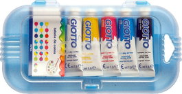 GIOTTO Estuche de 5 tubos de témpera fina de 7,5 ml colores primarios surtidos