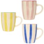 Home Deco Factory Mug Dolce Vita 300 ml Gres Amarillo Azul Rosa Apto Microondas Lavavajillas